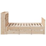 vidaXL Lit bibliothèque sans matelas 180x200 cm bois massif de pin