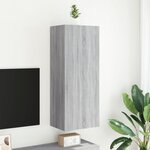 vidaXL Meuble TV mural sonoma gris 40 5x30x102 cm bois d'ingénierie