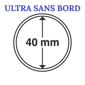 Capsules rondes sans bord ULTRA pour monnaies de collection. Diamètre intérieur - 40 mm