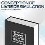 ACROPAQ Coffre Fort Discret à clé Livre- Coffre-fort a clé 26 5X20X6 5 cm simulé en livre- Sécurisez vos objets- Noir