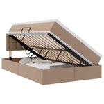 vidaXL Lit avec rangement et LED avec matelas Cappuccino 120 x 190 cm