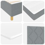 vidaXL Lit Box Spring avec Matelas Gris Clair Super King Tissu