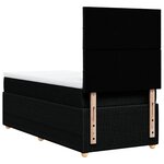vidaXL Sommier à lattes de lit et matelas Noir 80x200 cm Tissu