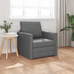 vidaXL Canapé-lit avec coussin Gris foncé 74 x 77 x 81 cm tissu