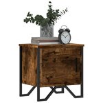 vidaXL Tables de chevet 2 Pièces chêne fumé 40x30x40 cm bois d'ingénierie