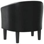 vidaXL Chaise cabriolet noir similicuir
