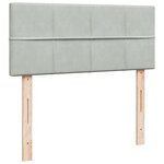 vidaXL Sommier à lattes de lit et matelas Gris clair 120x200cm Velours