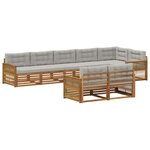 vidaXL Ensemble de canapés d'extérieur 8 pc Naturel et gris clair