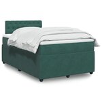 vidaXL Sommier à lattes de lit et matelas Vert foncé 120x200cm Velours