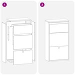 vidaXL Boîte aux lettres pour colis Noire 44x22x82 cm en acier