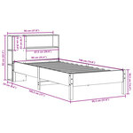 vidaXL Lit bibliothèque sans matelas blanc 90x190cm bois de pin massif