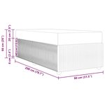 vidaXL Cadre de lit Autre Marron foncé 80 x 200 cm tissu