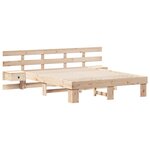 vidaXL Cadre de lit avec tiroir Marron 160 x 200 cm Bois massif en pin
