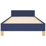 vidaXL Cadre de lit sans matelas bleu 90x190 cm tissu