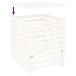 vidaXL Composteur Blanc 82 5x82 5x99 5 cm Bois massif de pin