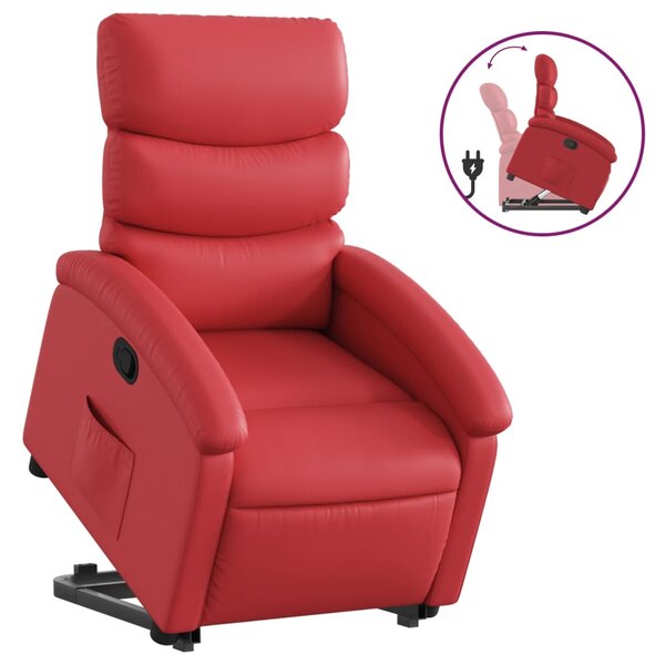 vidaXL Fauteuil inclinable Rouge Similicuir