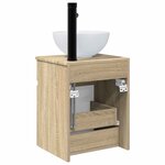 vidaXL Meuble de lavabo mural Chêne Sonoma 39 x 35 x 63 cm