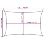 vidaXL Voile d'ombrage 160 g/m² Crème 4x5 m PEHD