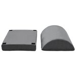 vidaXL Coussin de repose-pieds Uni Gris 44 x 29 x 17 cm