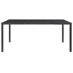 vidaXL Table de jardin Noir 170x170x74 5 cm Acier et verre
