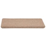 vidaXL Tapis d'escalier auto-adhésifs 15 Pièces 65x24 5x3 5 cm Beige