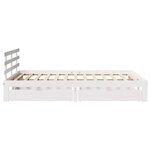 vidaXL Cadre de lit avec tiroirs sans matelas blanc 140x190 cm