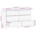 vidaXL Buffets 2 Pièces gris clair 60x33 5x75 cm bois de manguier massif