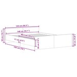 vidaXL Cadre de lit sans matelas vieux bois 140x190 cm bois ingénierie