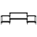 vidaXL Meuble TV noir 157x35x52 cm bois d'ingénierie