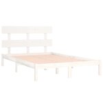 vidaXL Cadre de lit sans matelas blanc 180x200 cm bois massif