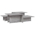 vidaXL Tables basses 2 Pièces Sonoma gris Bois d'ingénierie