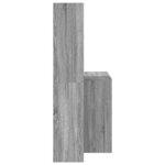 vidaXL Bureau Gris Sonoma 138 5 x 55 x 143 cm Bois d'ingénierie
