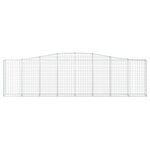 vidaXL Panier de gabions arqué 400x30x100/120 cm Fer galvanisé