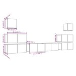 vidaXL Ensemble de meubles TV 8 Pièces Chêne fumé Bois d'ingénierie