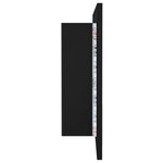vidaXL Armoire à miroir de salle de bain LED Noir 90x12x45 Acrylique
