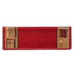 vidaXL Tapis d'escalier autocollants 15 Pièces 65x21x4 cm Rouge