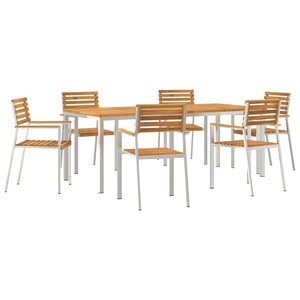 vidaXL Ensemble de salle à manger pour jardin 7 Pièces