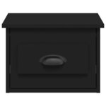 vidaXL Tables de chevet murales 2 Pièces noir 41 5x36x28 cm