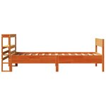 vidaXL Cadre de lit sans matelas cire marron 100x200cm bois pin massif