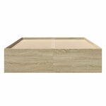 vidaXL Cadre de lit sans matelas chêne sonoma 140x190 cm