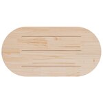 vidaXL Dessus de table 100x50x2 5 cm bois de pin massif ovale
