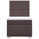 vidaXL Sommier à lattes de lit avec matelas Marron foncé 90x190 cm