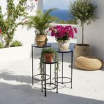 Lola Etagère à plante Mosaïque Méditerranéen  - 3 Pièces