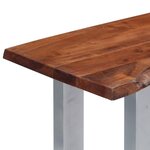 vidaXL Table console 115x35x76 cm Bois d'acacia massif et fer