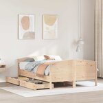 vidaXL Cadre de lit sans matelas 120x190 cm bois de pin massif