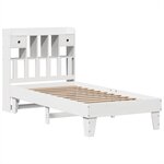 vidaXL Cadre de lit sans matelas blanc 90x190 cm bois de pin massif