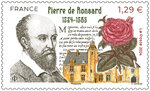 Timbre - Pierre de Ronsard - Lettre verte