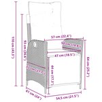 vidaXL Ensemble de salle à manger de jardin 3 pièces Gris clair Poly Rattan