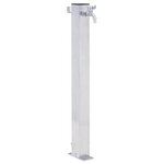 vidaXL Colonne à eau de jardin 40 cm acier inoxydable carré