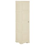 vidaXL Armoire plastique 40x43x164 cm design de bois blanc angora